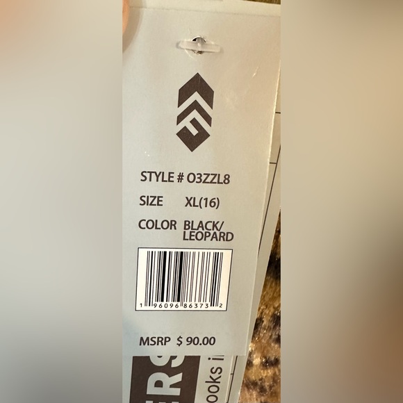 Free Country Girls Leopard/Black Reversible Winter Jacket NWT Size XL 16 - Picture 5 of 8